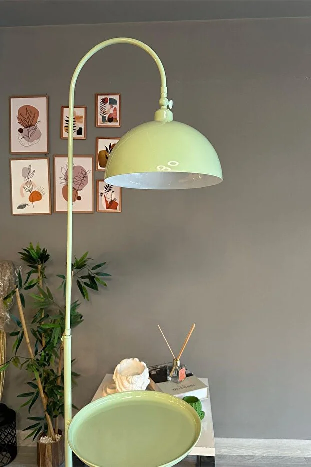Mint Metal Sehpalı Hareketli Başlıklı E27 Modern Dekoratif Lambader